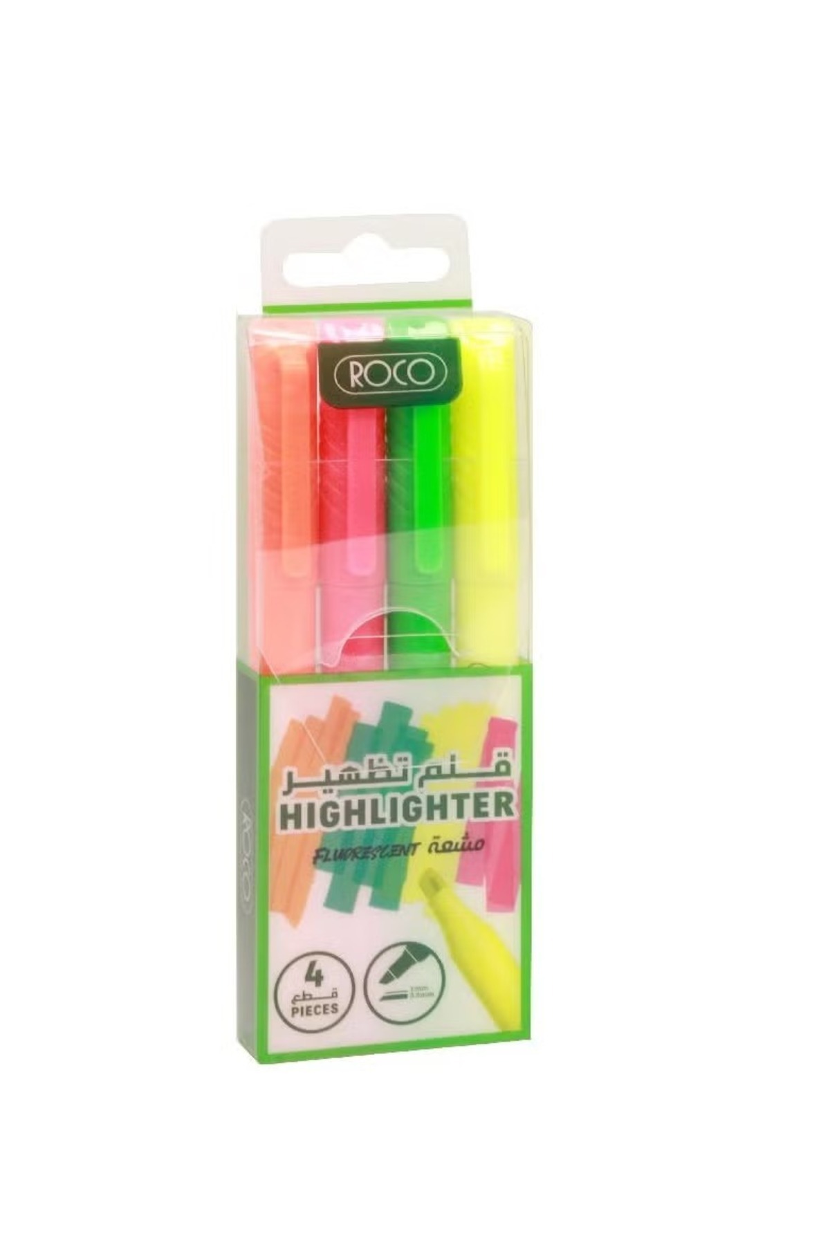 Roco-130 Slim Highlighter – 1 to 4 mm Chisel Tip, Assorted Colours 1