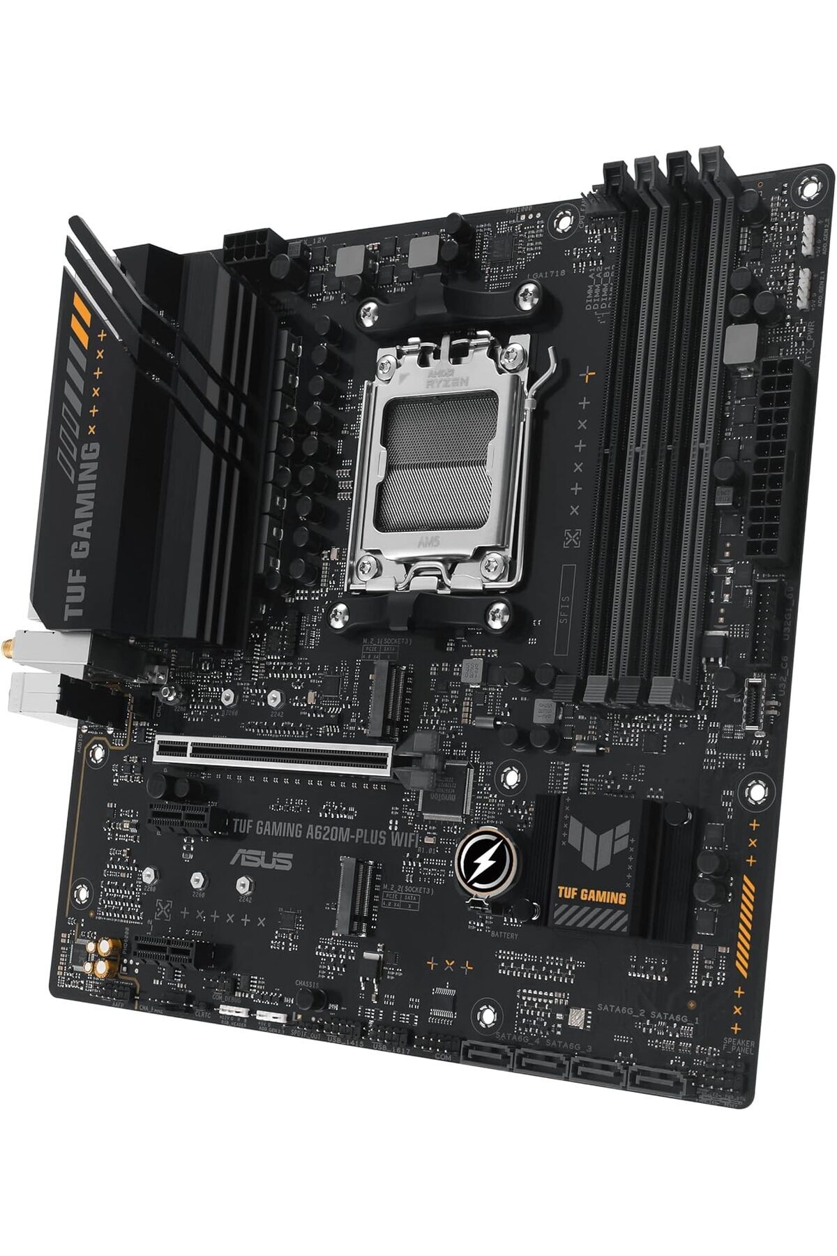 ASUS-TUF Gaming A620M-PLUS WiFi AMD Socket AM5 DDR5 Motherboard 7