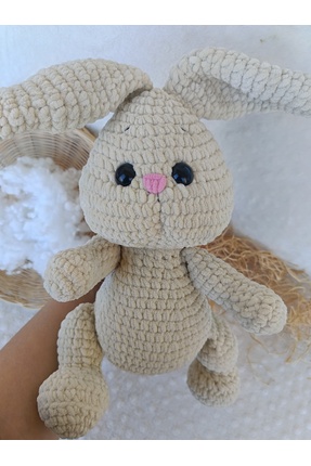 ev atölyem Amigurumi kadife koca tavşan