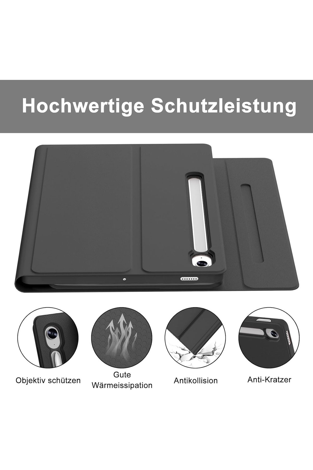 m.tk moveteck-Samsung Galaxy Tab S10 Fe Plus 13.1Inch Compatible Tablet Case with Keyboard Wireless Bluetooth Pen Compartment 6