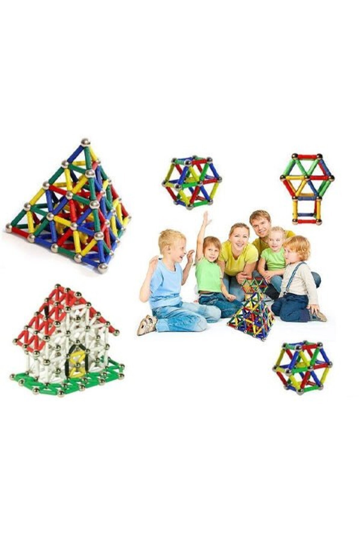 Evvano Magnastix 111 Parça Manyetik Lego Seti