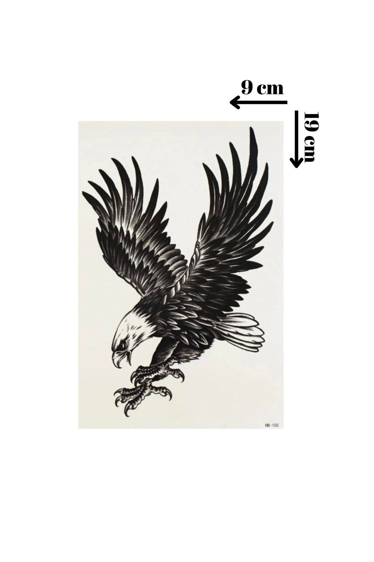 Evvano Kartal Geçici Dövme Şablonu - FF037