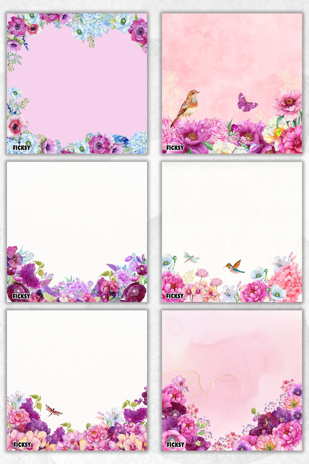 Ficksy-Flower Memo Pad - 9*9 cm Size - 50 Sheets - Notepad - Memopad - Note Paper - to Do List - Notebook 1