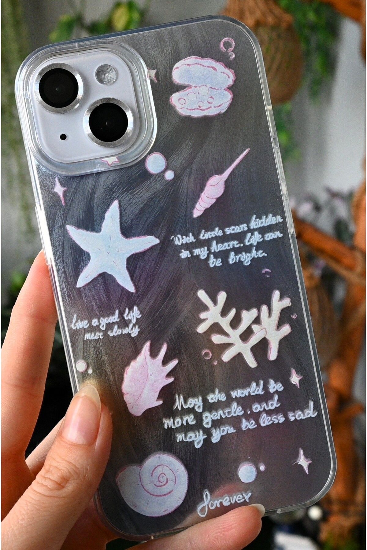 Go Aksesuar-iPhone 15 - 14 - 13 Compatible Shine Sea Color Gradient Glossy Design Silicone Case 2