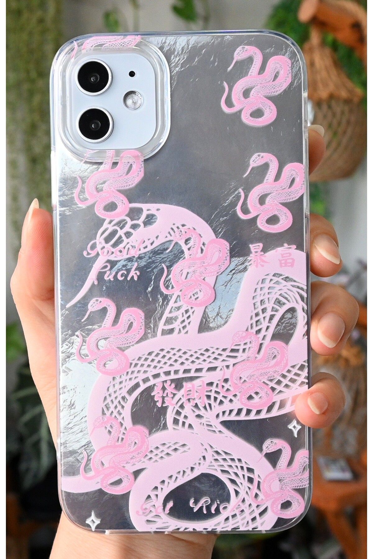 Go Aksesuar-iPhone 11 Compatible Shine Snake Color Transition Glossy Silicone Protected Case 4