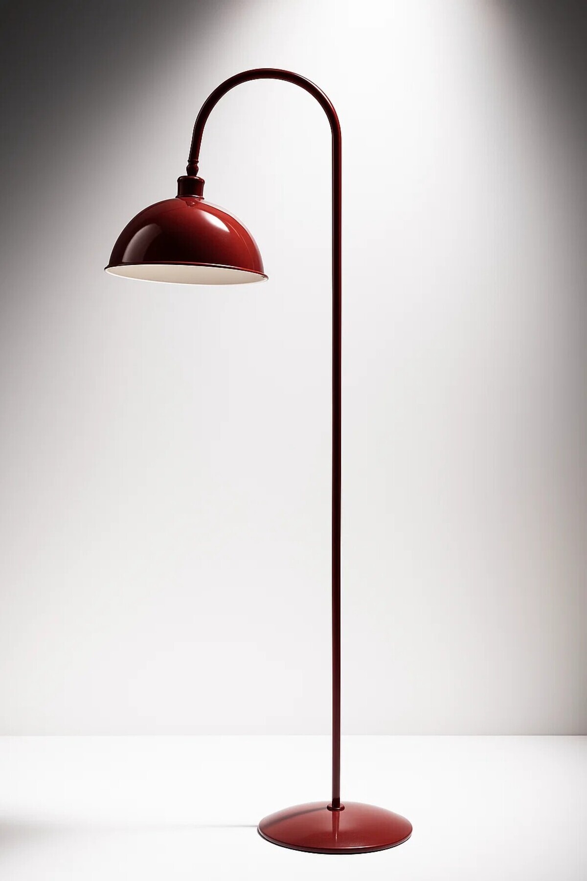 Genel Markalar Bordo Lambader Hareketli Başlık Modern Dekoratif Metal Oturma Odası Çalışma Odası Zemin Lambası