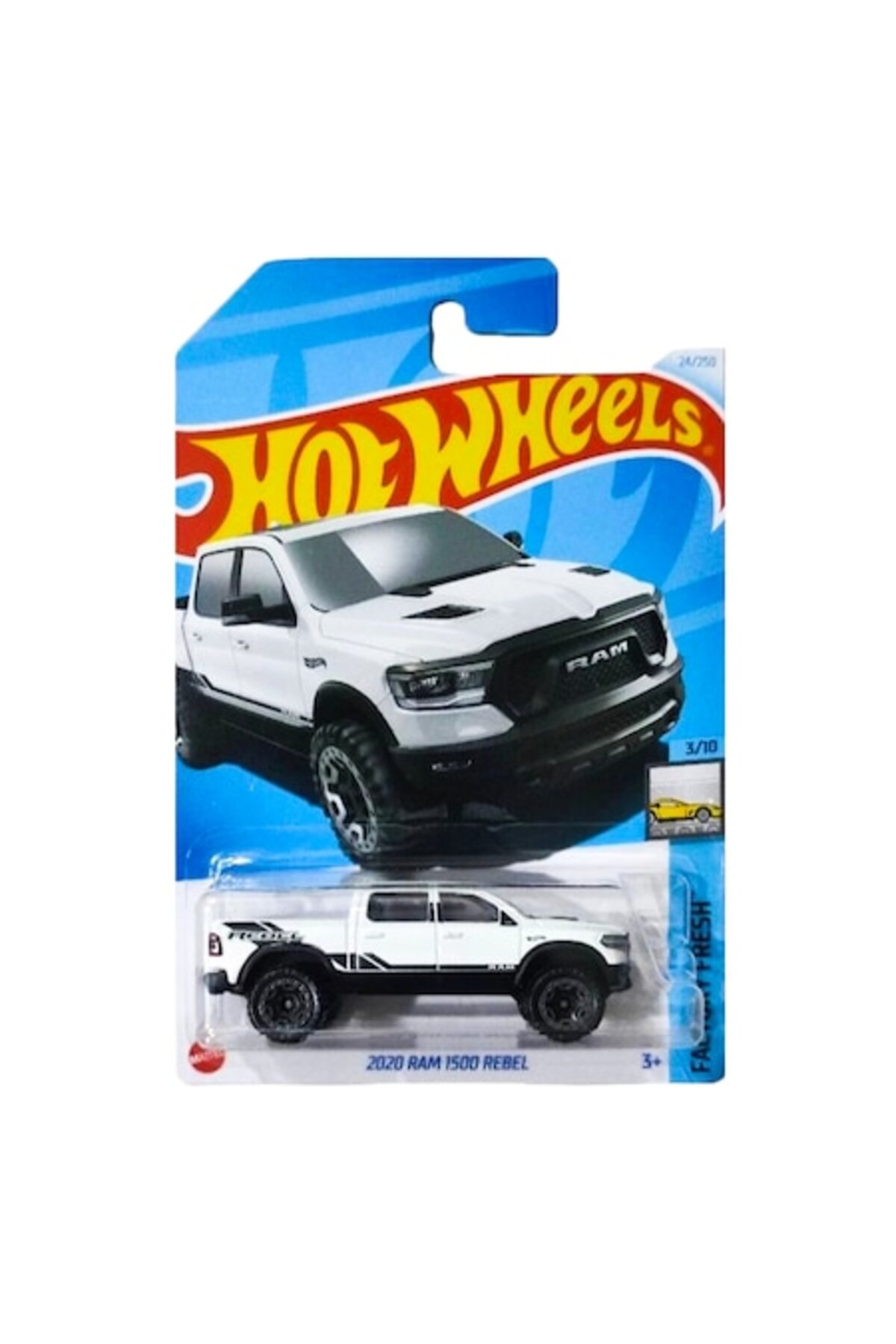 Masinuta metalica Hot Wheels, 2020 RAM 1500 Rebel, 1:64, Alb