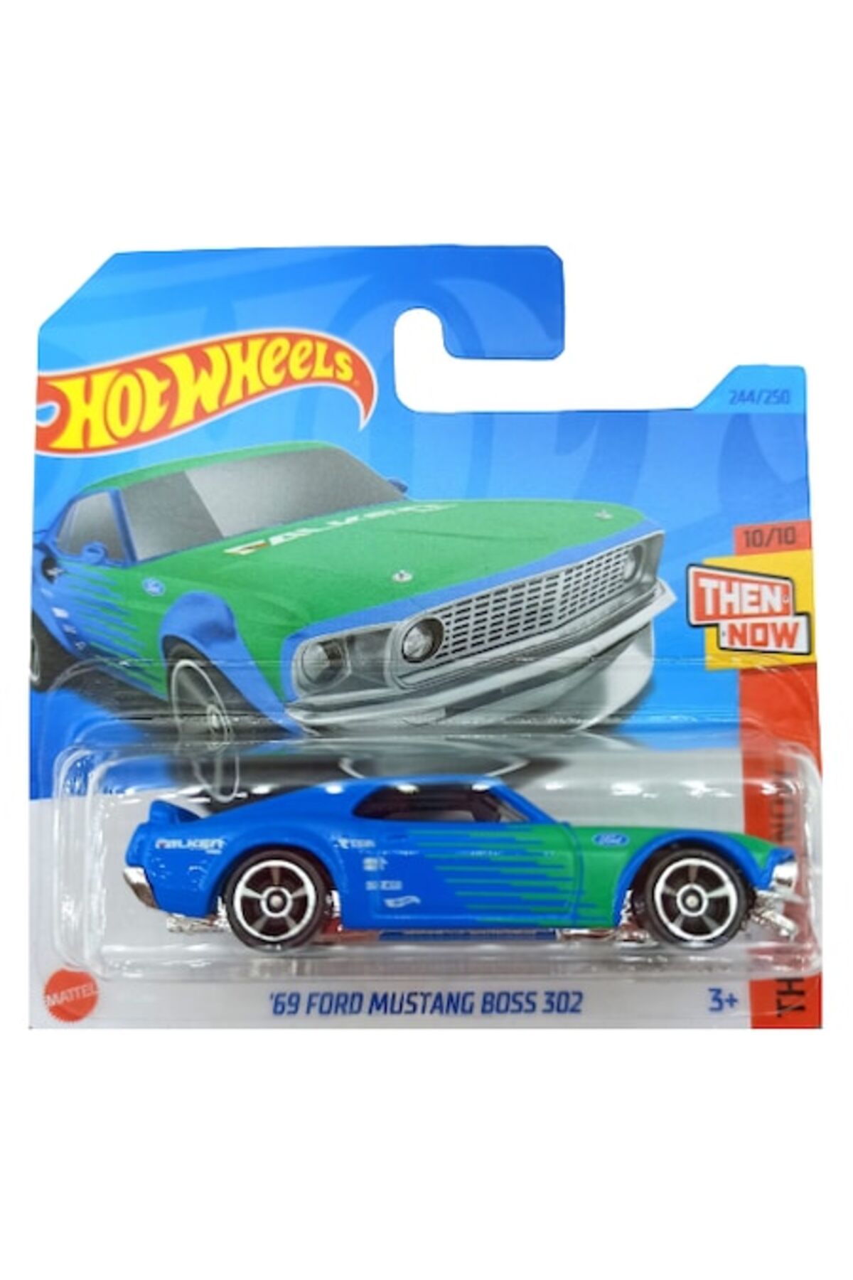Masinuta Hot Wheels, '69 Ford Mustang Boss 302, 1:64, Albastru