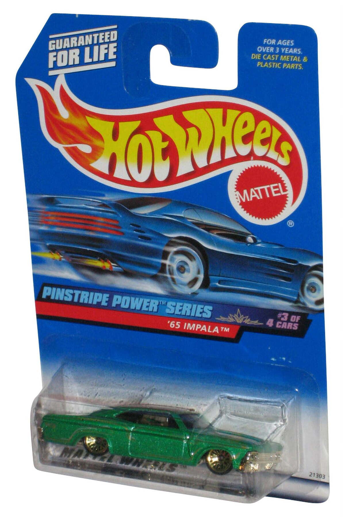 Masinuta Hot Wheels, Chevy Impala, Colectia 1996, Verde, 1:64