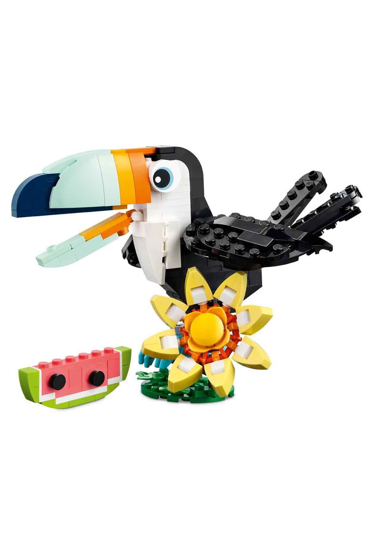 LEGO Creator 3'ü 1 Arada Vahşi Hayvanlar: Tropikal Tukan Kuşu 31173 - 7 Yaş ve Üzeri Çocuklar fotoğrafı 5 (önizleme)