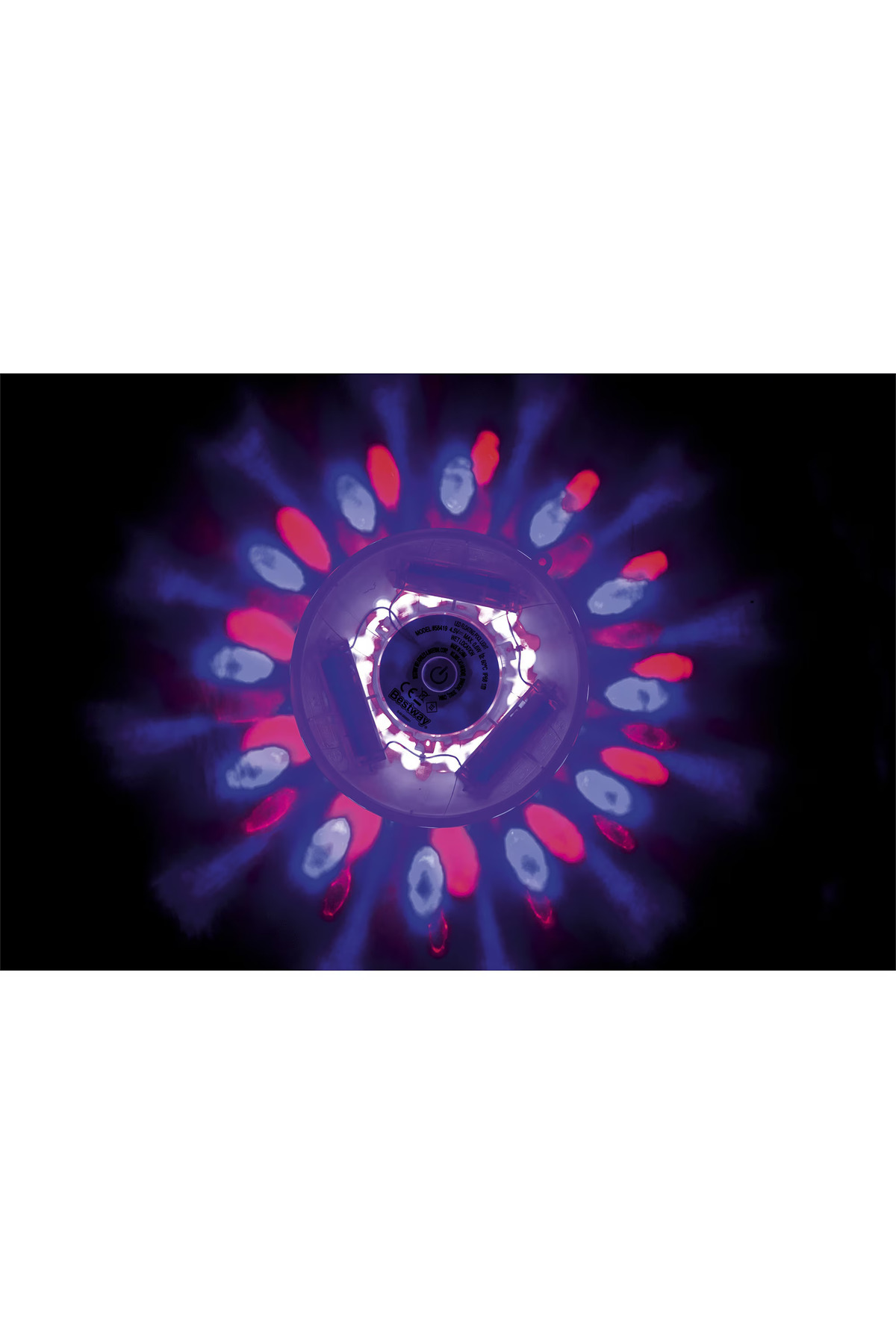 SERSIMO-Bestway FloatBright LED floating pool light, 4 colors, 7 modes, operates on 3 AA batteries 19