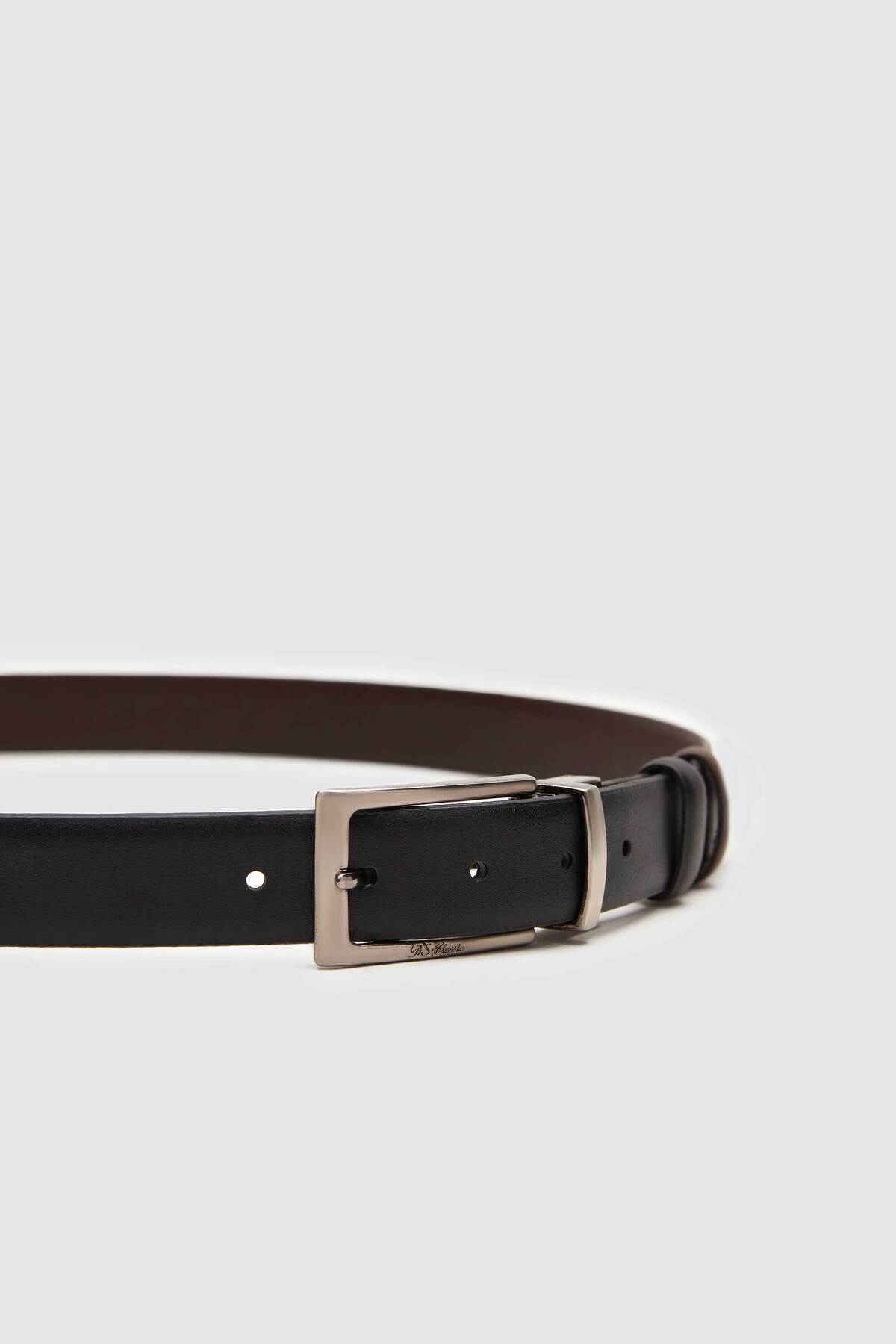 D'S Damat  Ds Damat Siyah Çift Taraflı Kemer - Görsel 2