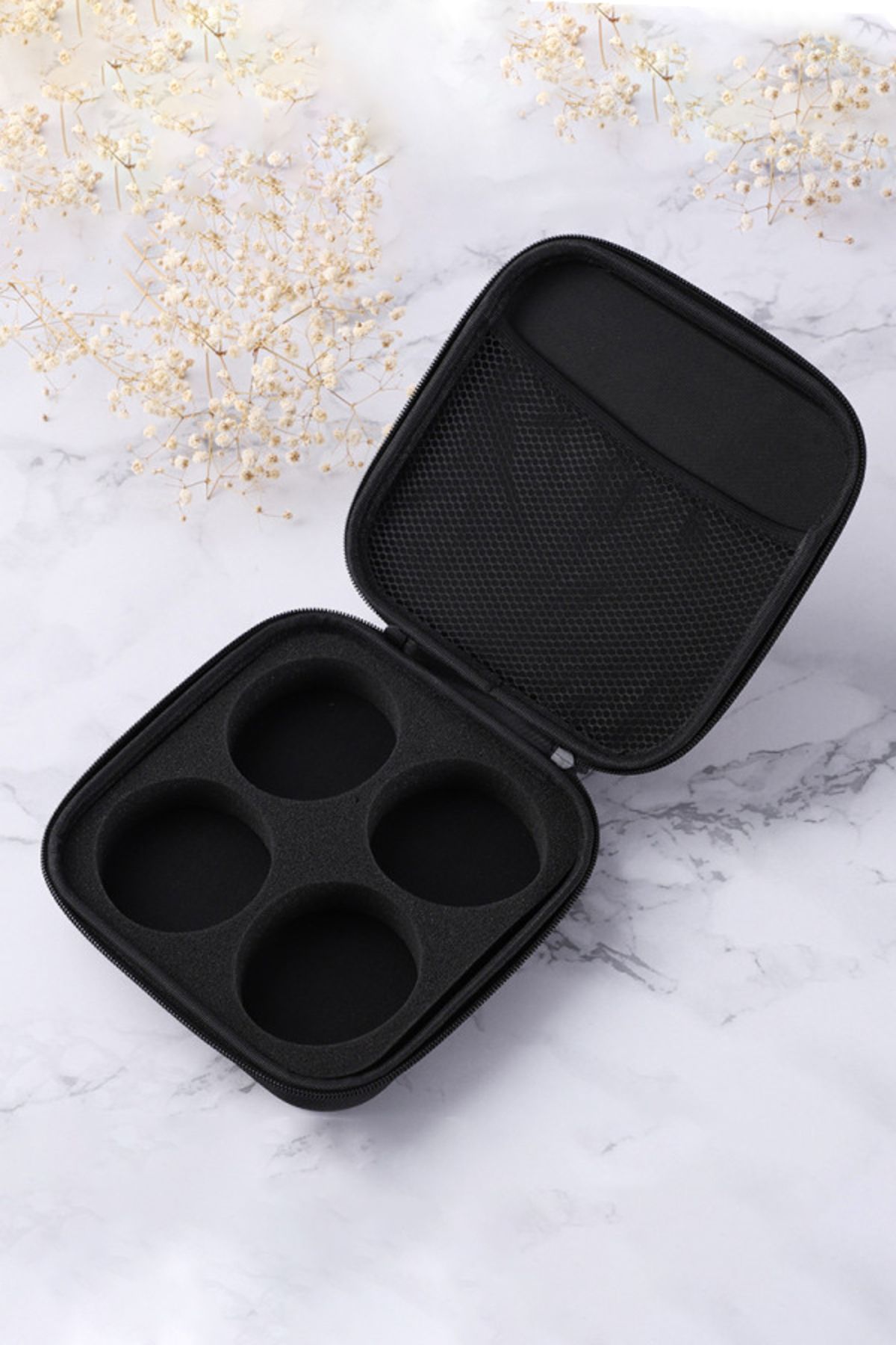 dorbe-multi-purpose compact hard shell travel carrying case mesh pocket shockproof mini storage box 3