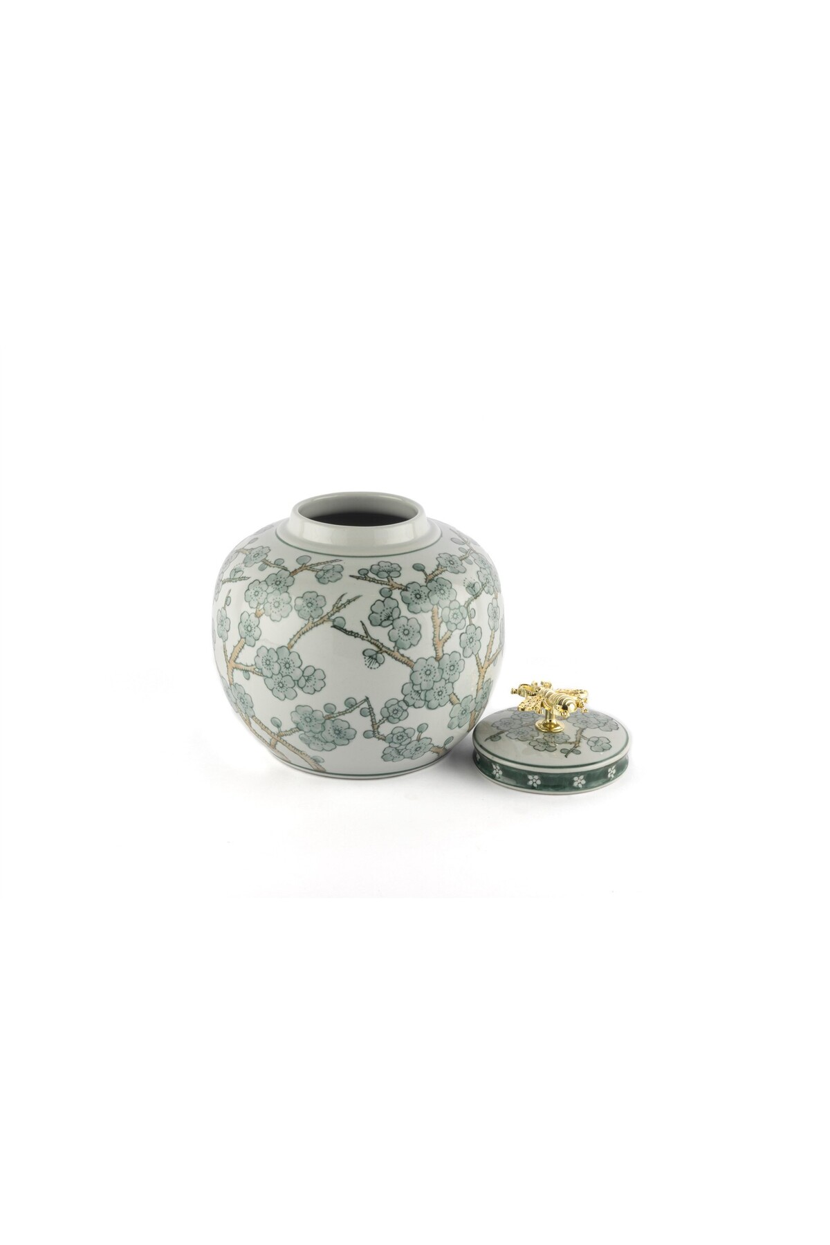 Mikasa Moor Yeşil Bahar Dallı Kapaklı Küp Vazo 21x21cm - Fiyatı