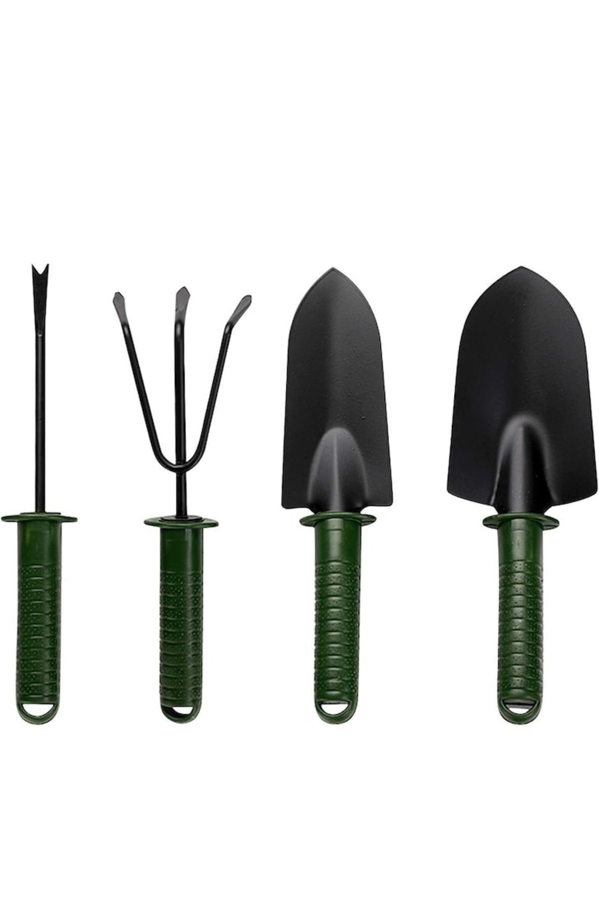 FOXMAG24-Set of 4 garden tools, small size, made of metal, with non-slip handle, easy to store, black 1