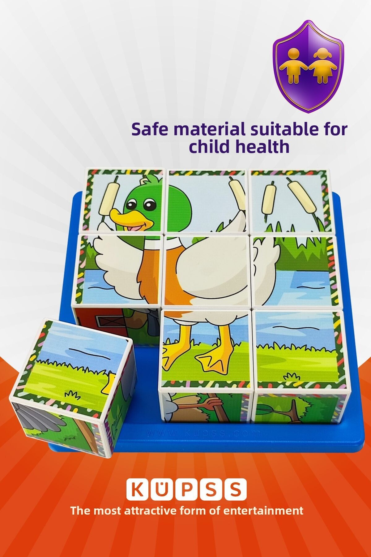 پازل مکعبی حیوانات در حال پرواز – ۶ پازل متفاوت