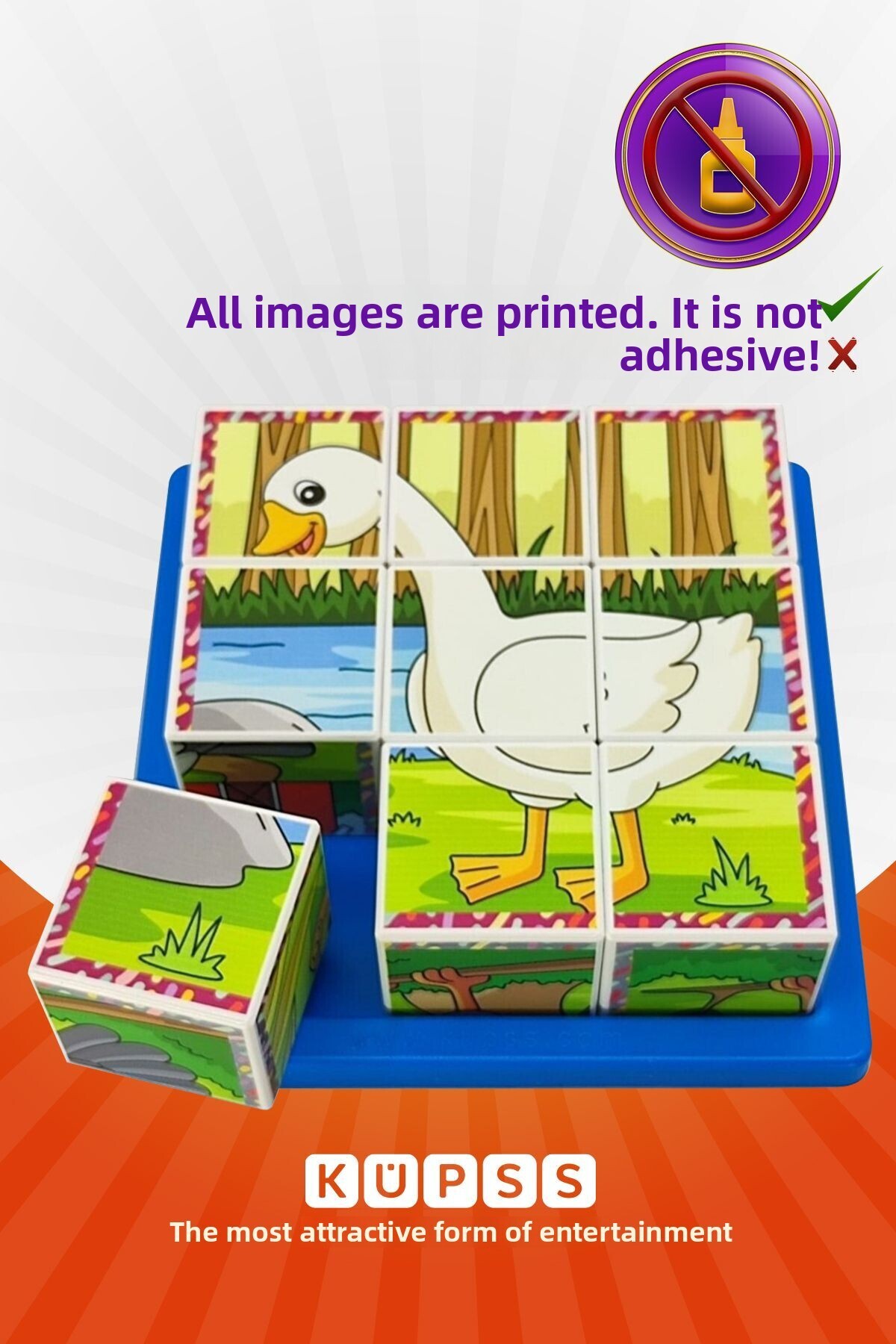 پازل مکعبی حیوانات در حال پرواز – ۶ پازل متفاوت