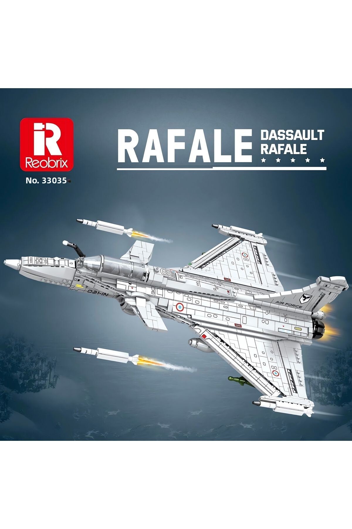 مجموعه ساختوساز بلوک فنی هواپیمای جنگنده رافال (۲۰۹۹ قطعه)