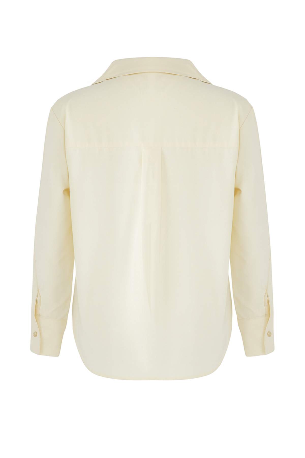 Trendyolmilla  Özel Koleksiyon Taş Yaka Detaylı Düşük Omuz Gömlek TWOAW26GO00035 - Görsel 6