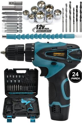 Jetta Power Tools Kimmer Plus 12v 1.5ah Çift Akülü Vidalama Şarjlı Matkap 24 ...