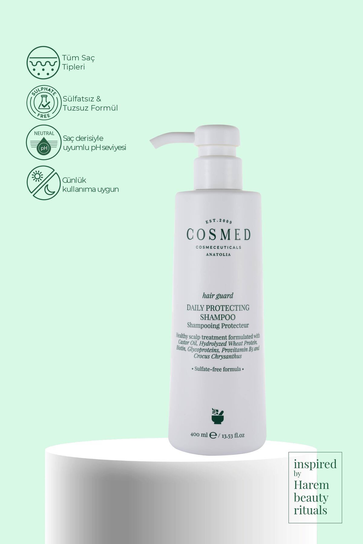 COSMED Sülfatsız Besleyici Günlük Bakım Biotin Şampuanı - DAILY PROTECTING SHAMPOO 400 Ml