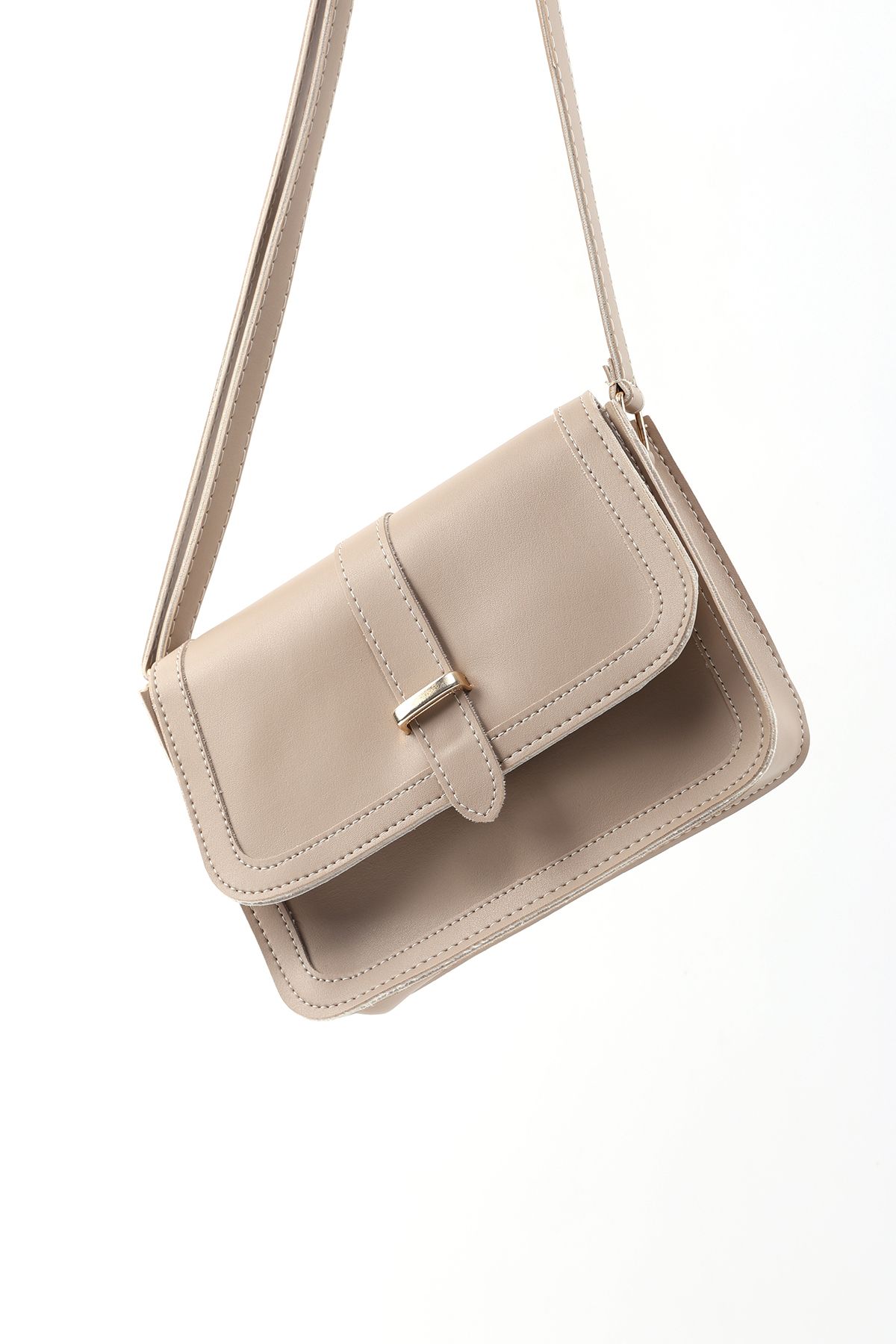 SHAKA-Mink Shk127 Artificial Leather Hand, Arm and Shoulder Bag with Internal Zipper Pocket and Snap Closure L:17 W:22 W:7 cm 6
