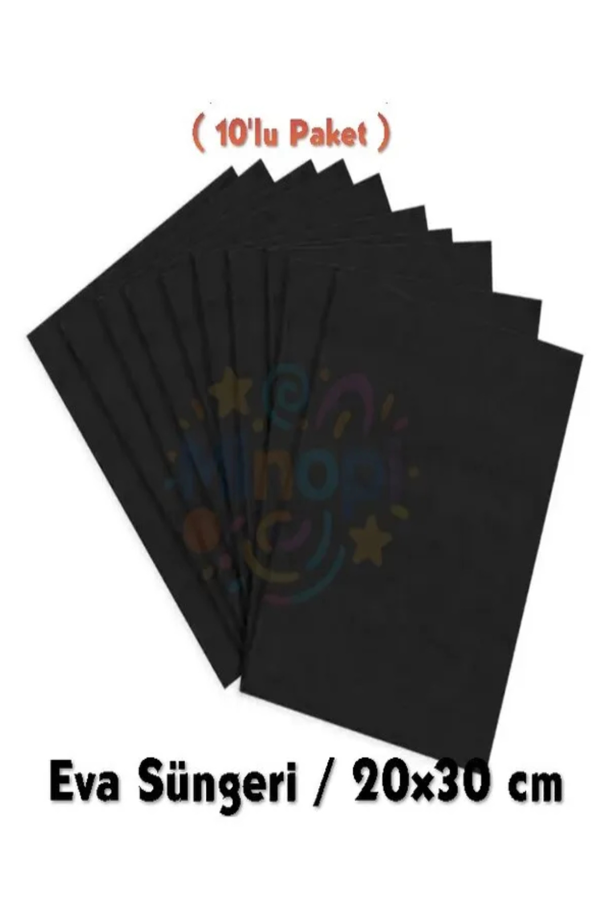 Minopi Siyah Renkli Eva Süngeri 20X30 cm 10'lu Paket 1.5 mm