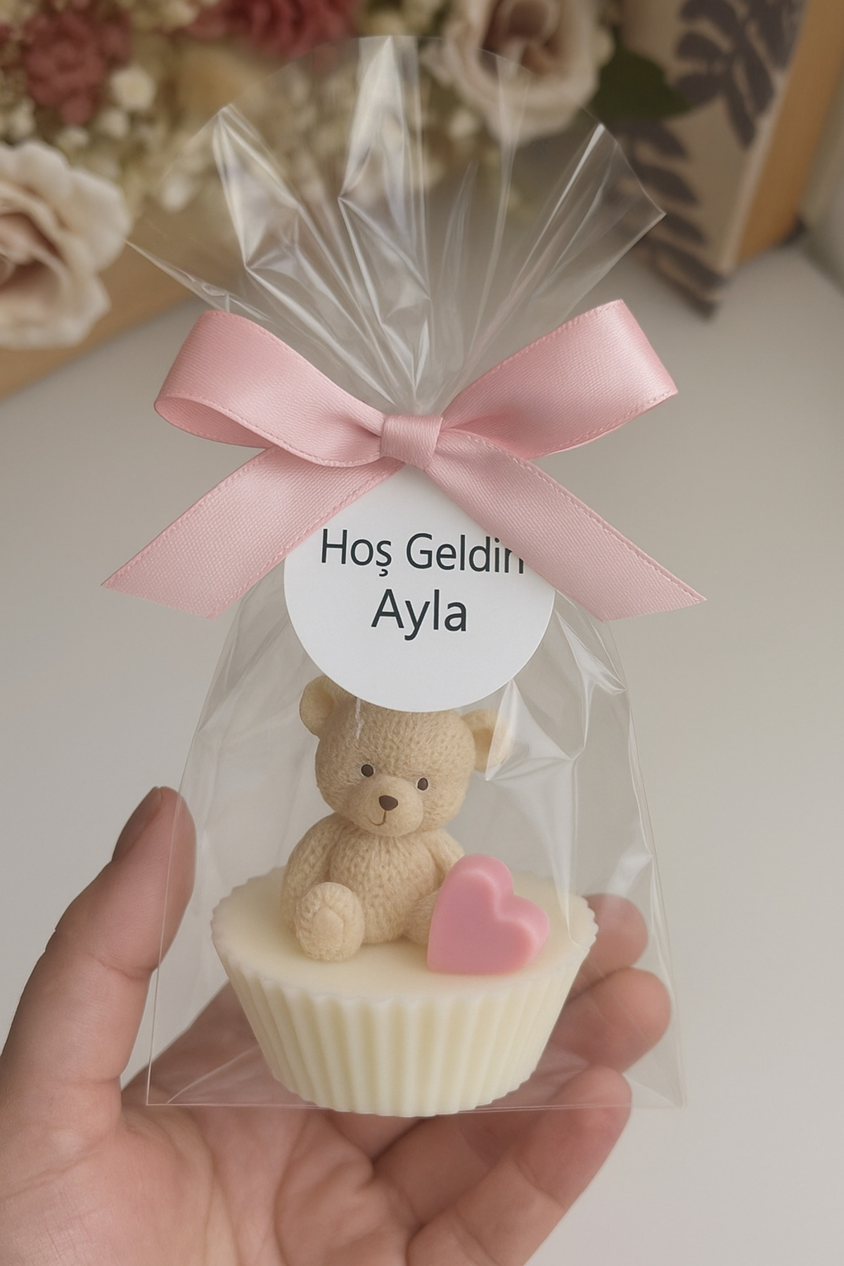 eceslight El Emeği Hediyelik Ayıcıklı Kokulu MUM 10 ADET