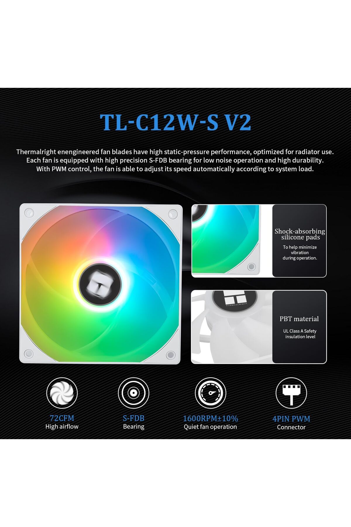 ThermalRight-CPU Cooler Frozen Magic 360 ARGB V2 with Dual PWM High-Performance Fans and 1600 RPM 3