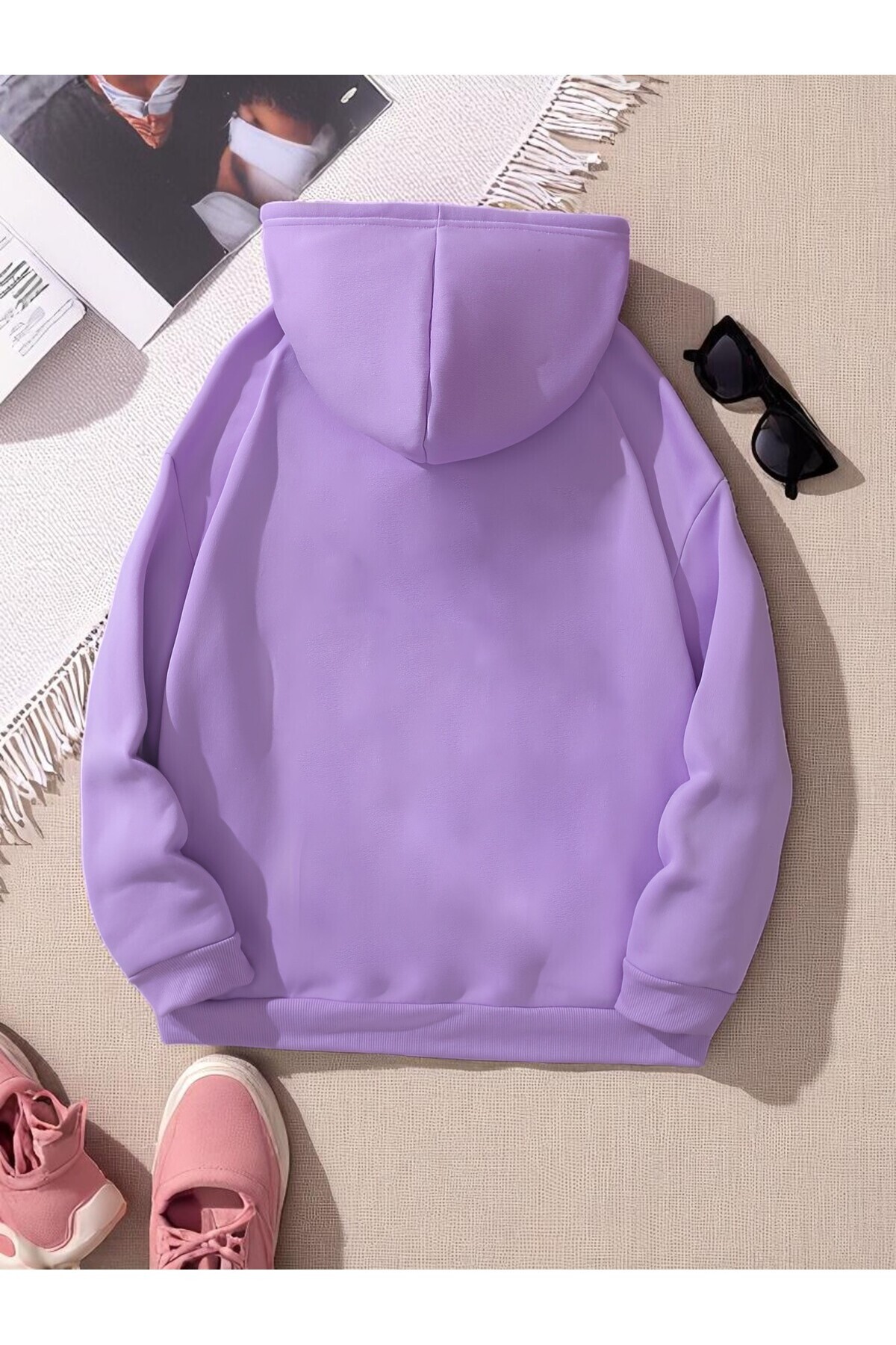 uyguntarz Übergroßes Sweatshirt mit Silhouette-Print