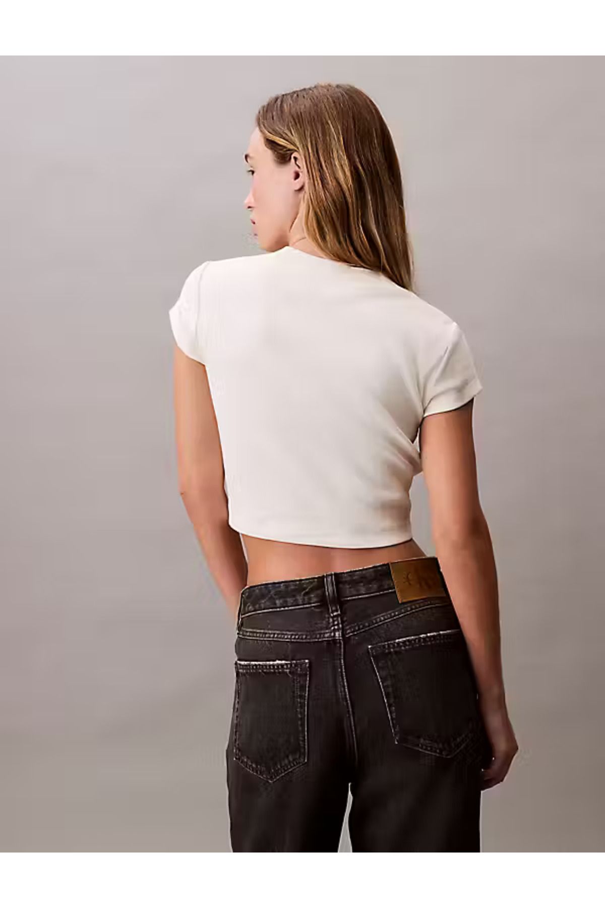 Calvin Klein-Dámské Ecru tričko LV047AB802 YC9 3