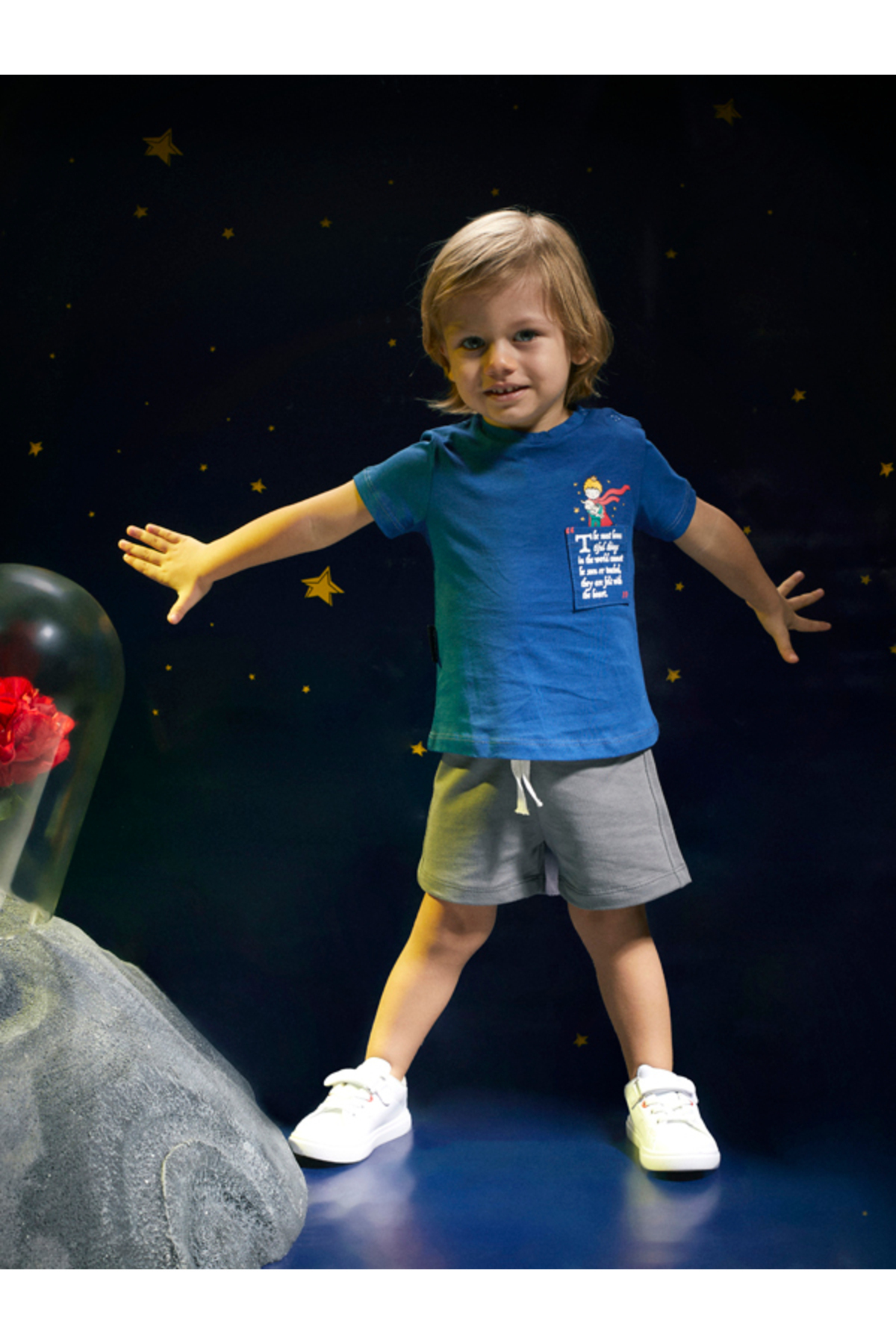 Baby Boy T-shirt and Shorts Set 100% Cotton Little Prince Printed