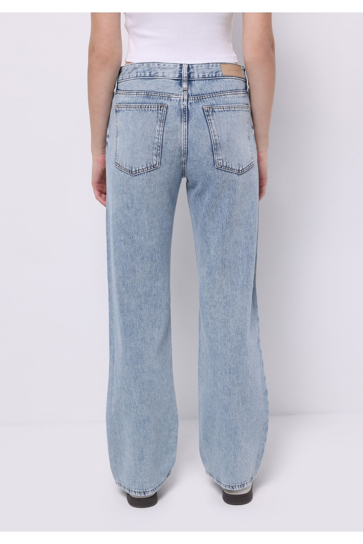 Colin's-Pantaloni de damă Indigo Jean cu talie mijlocie, cu picioare drepte 2