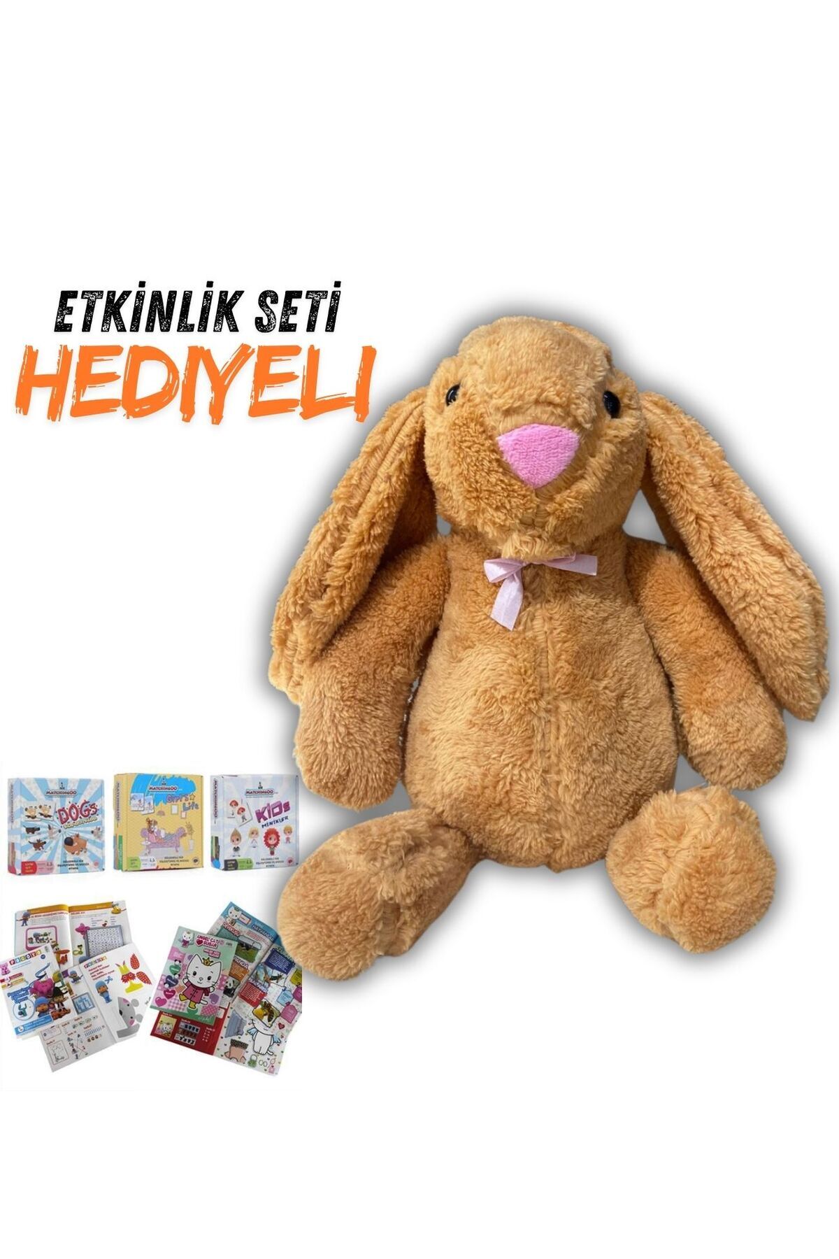 My Sleeping Friend Long Ear WITH BOW TIE 65 cm Plush Rabbit and Educational Fun Activity SET