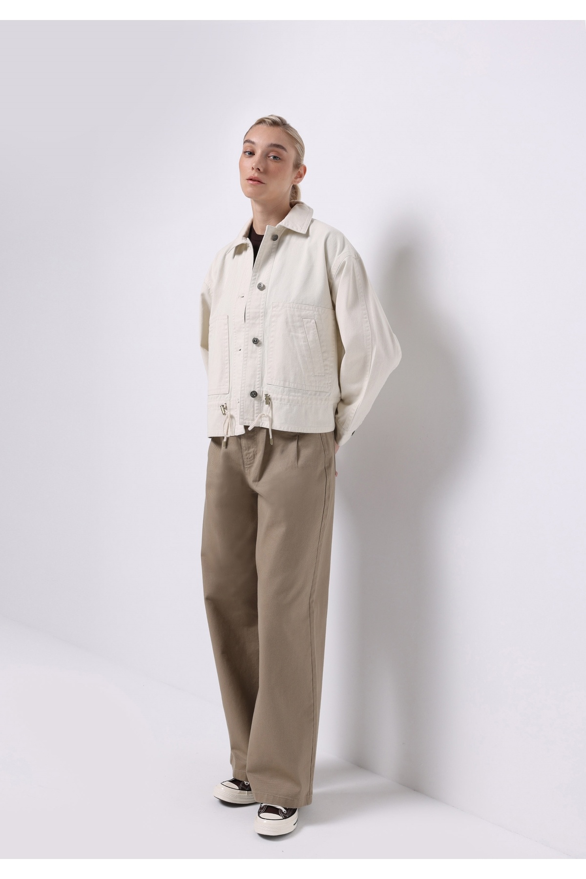 Colin's-Regular Fit Women's Ecru Jacket 3