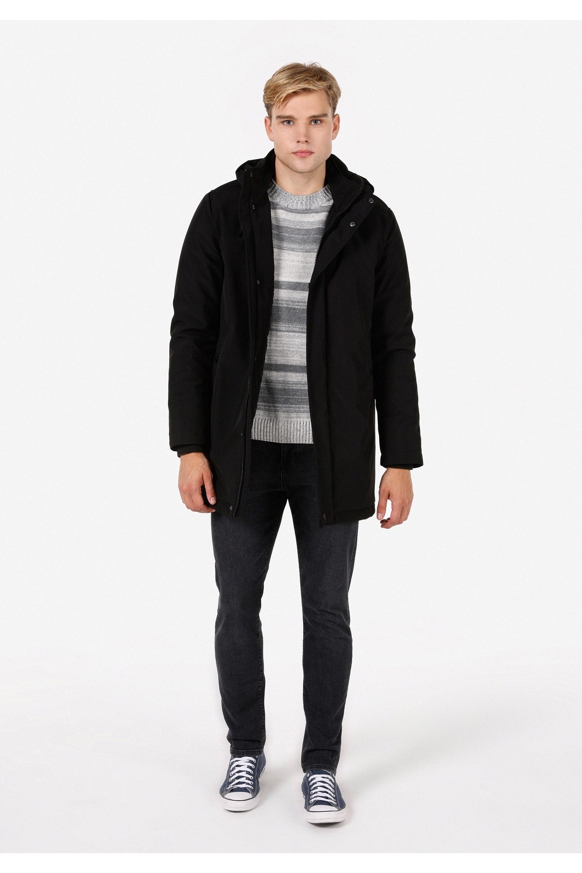 Colin's-Regular Fit Men's Black Coat 3