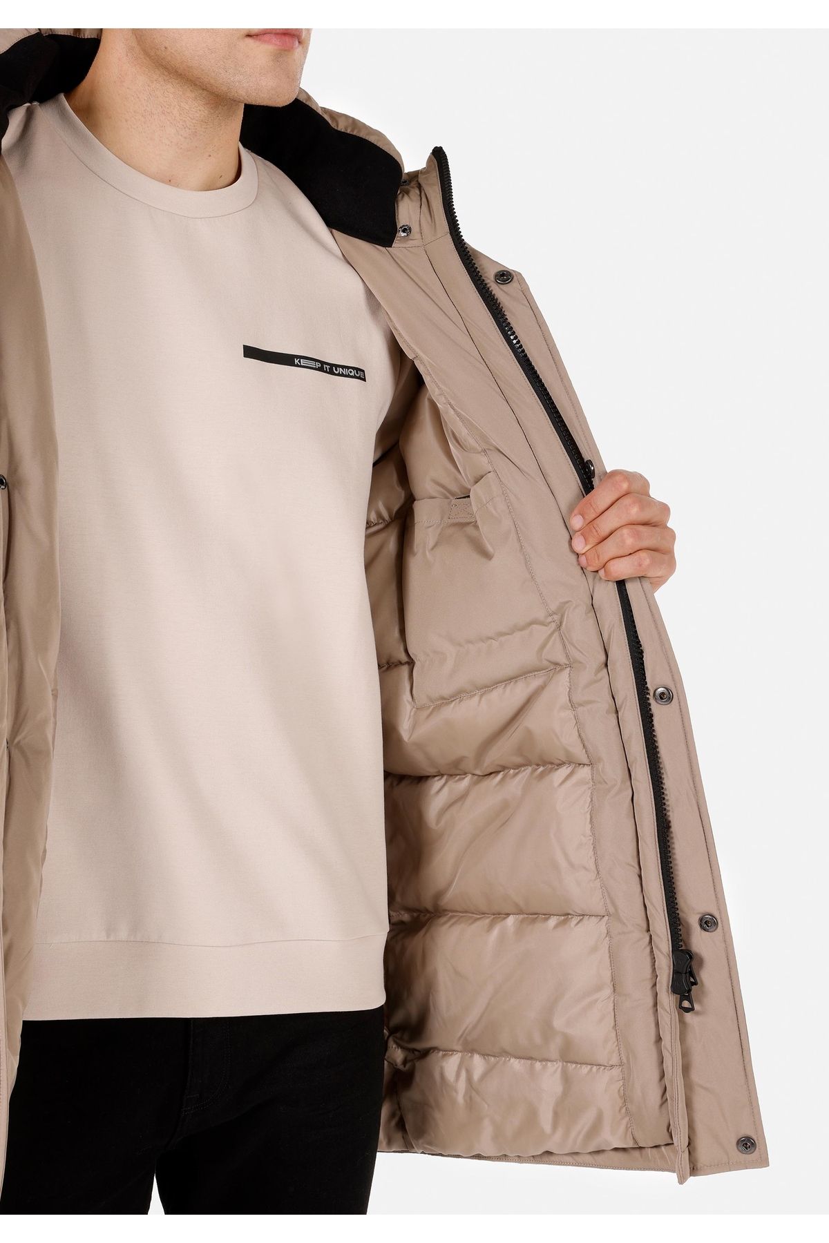 Colin's-Regular Fit Men's Beige Coat 6