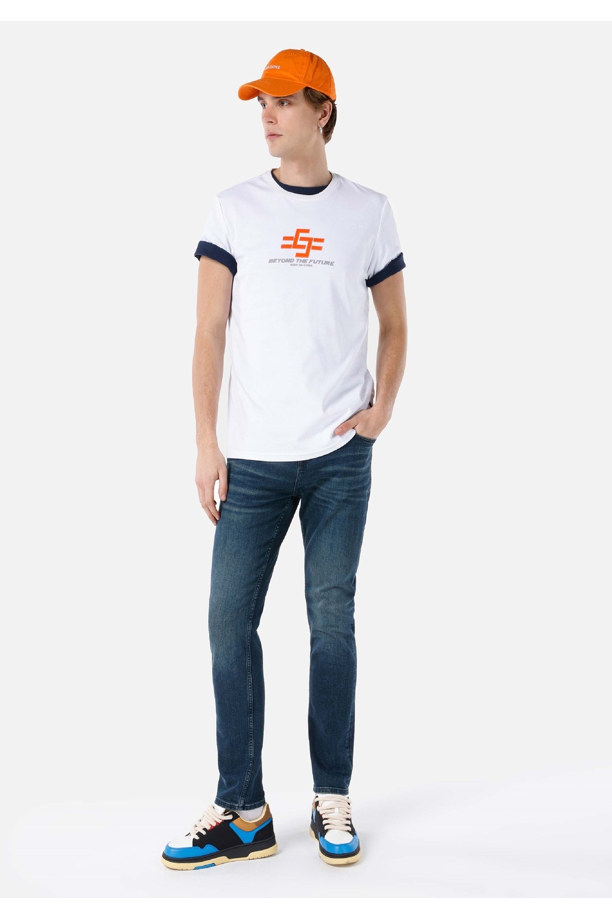 کالینز شلوار جین مردانه نیلی تیره و راسته