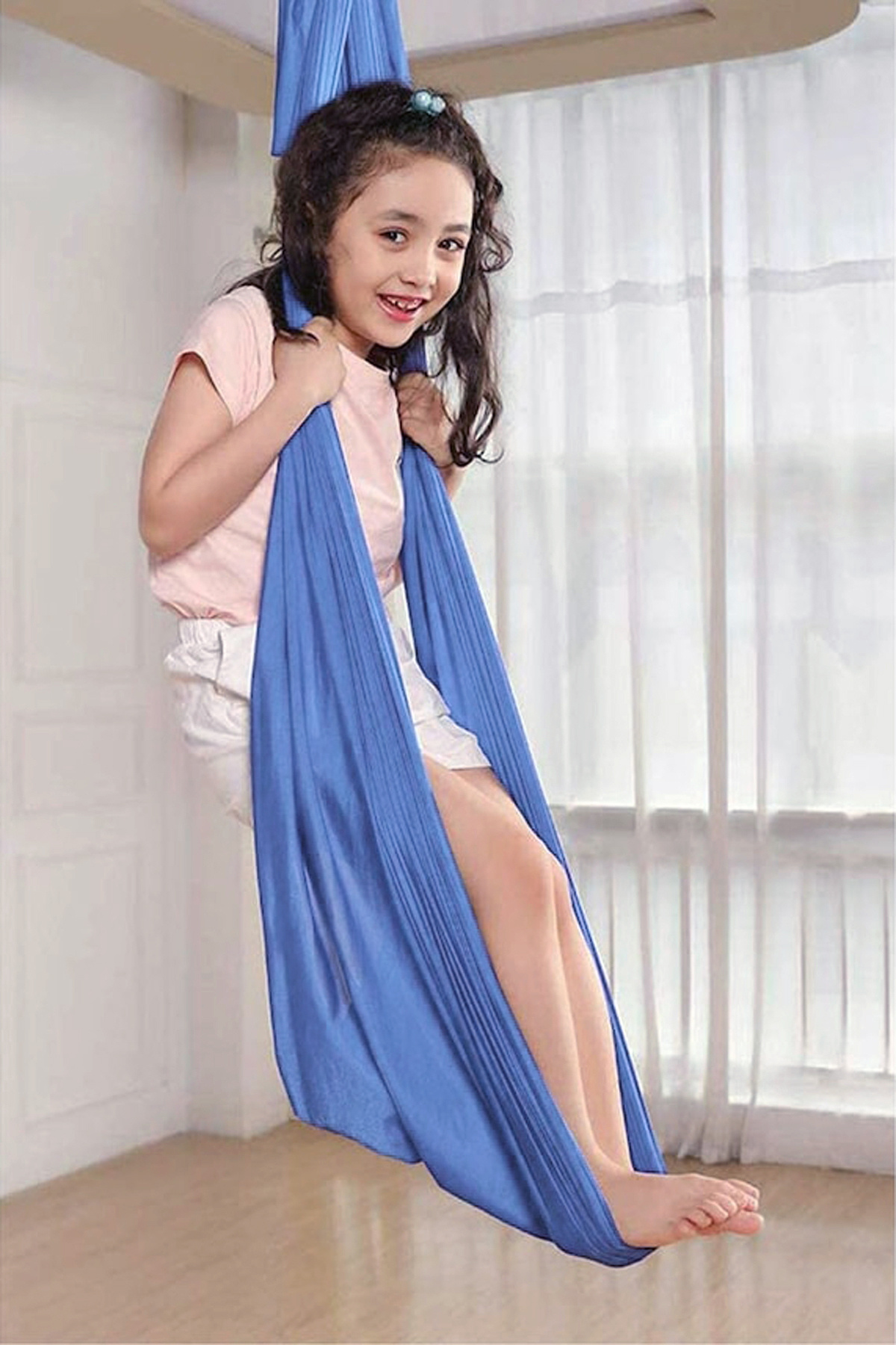 Bundera Yoga Swing Mavi Salıncak Çocuk Aktivite Gelişim Salıncağı Duyusal Salıncak Cuddle Hamak Salıncağı fotoğrafı 5 (önizleme)