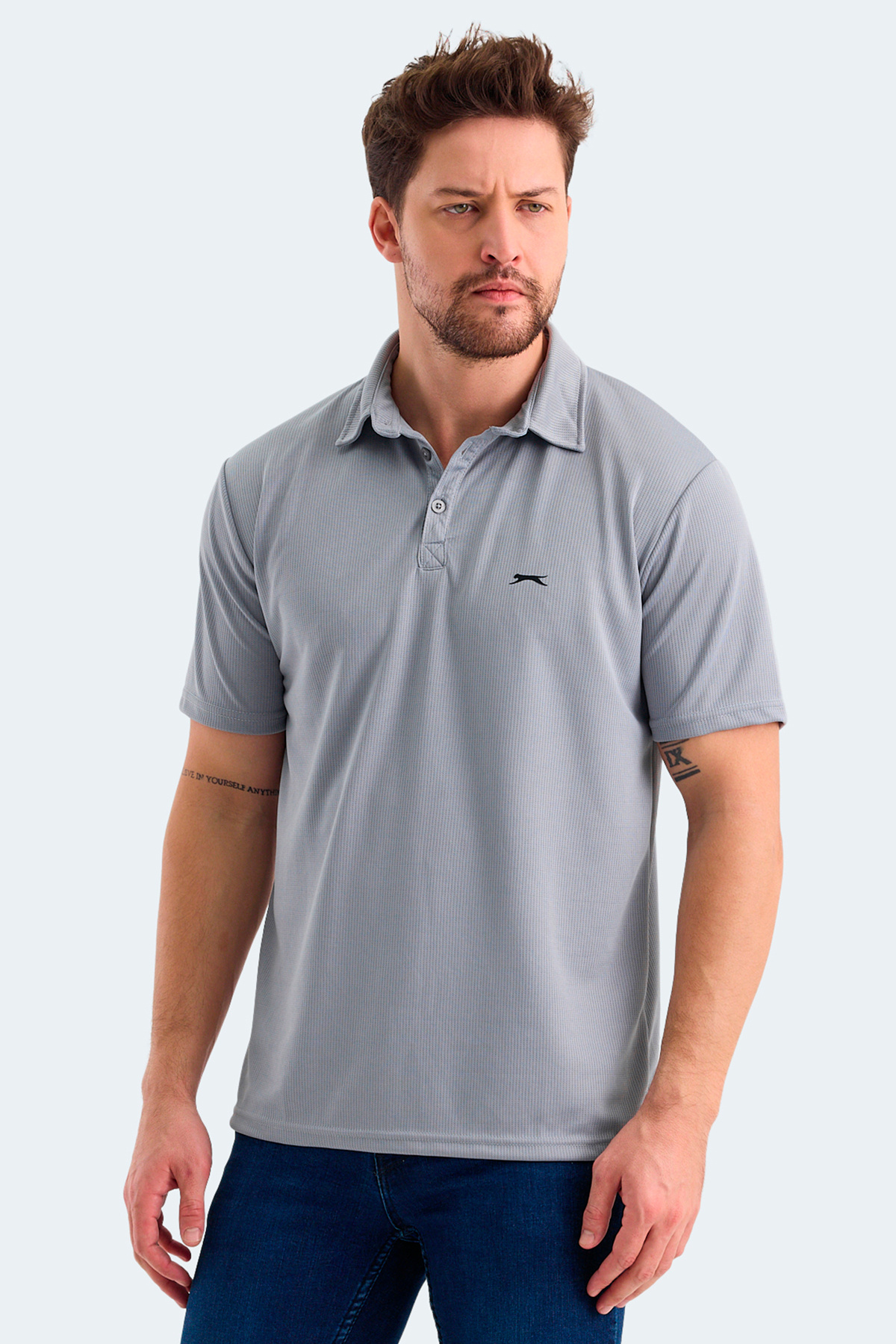 اسلازنگر تیشرت یقه پولو مردانه SLOAN خاکستری اسلازنگر تیشرت یقه پولو مردانه SLOAN خاکستری