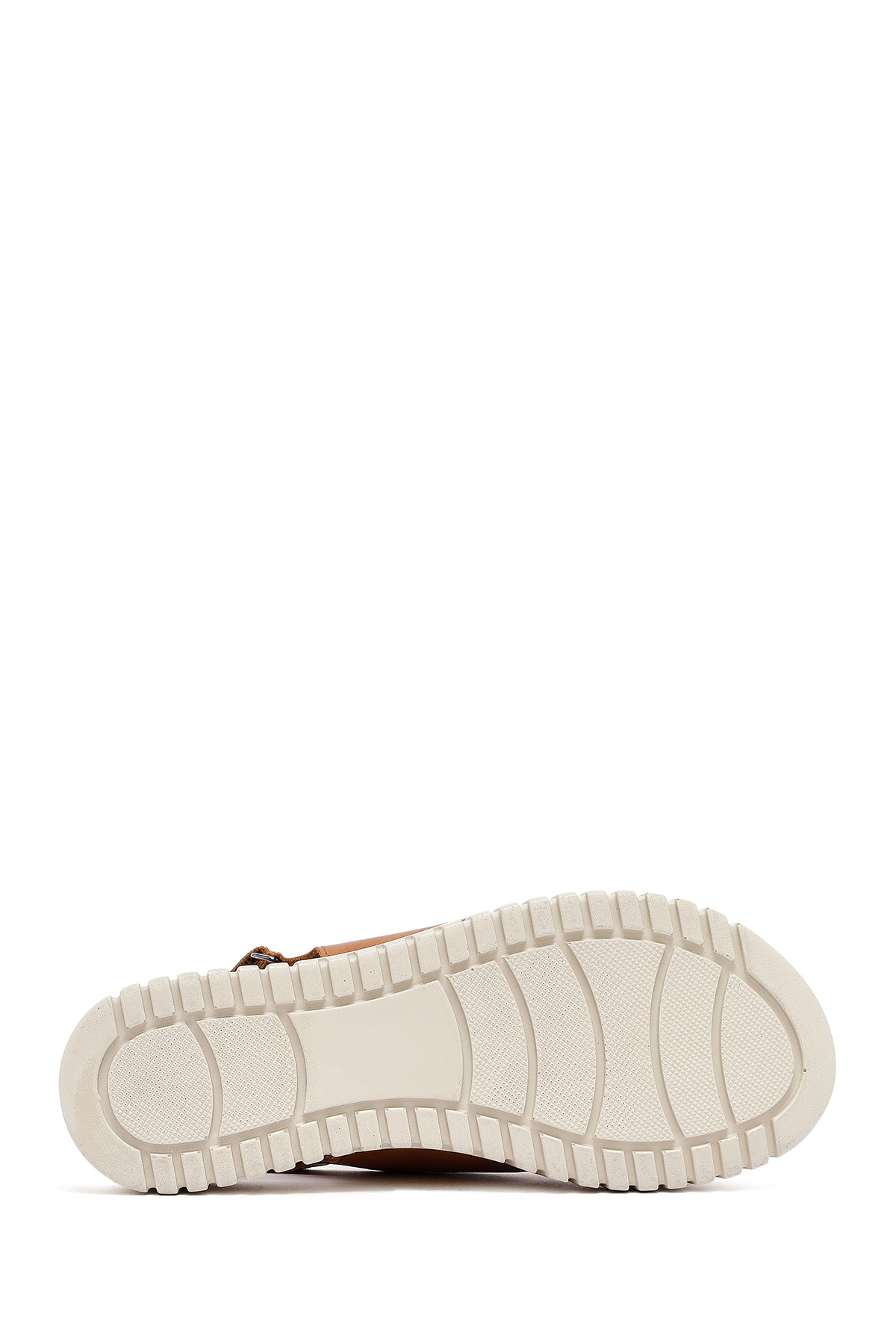 Derimod-Women's Tan Thick Soled Leather Comfort Sandals 25Sfd410618 4