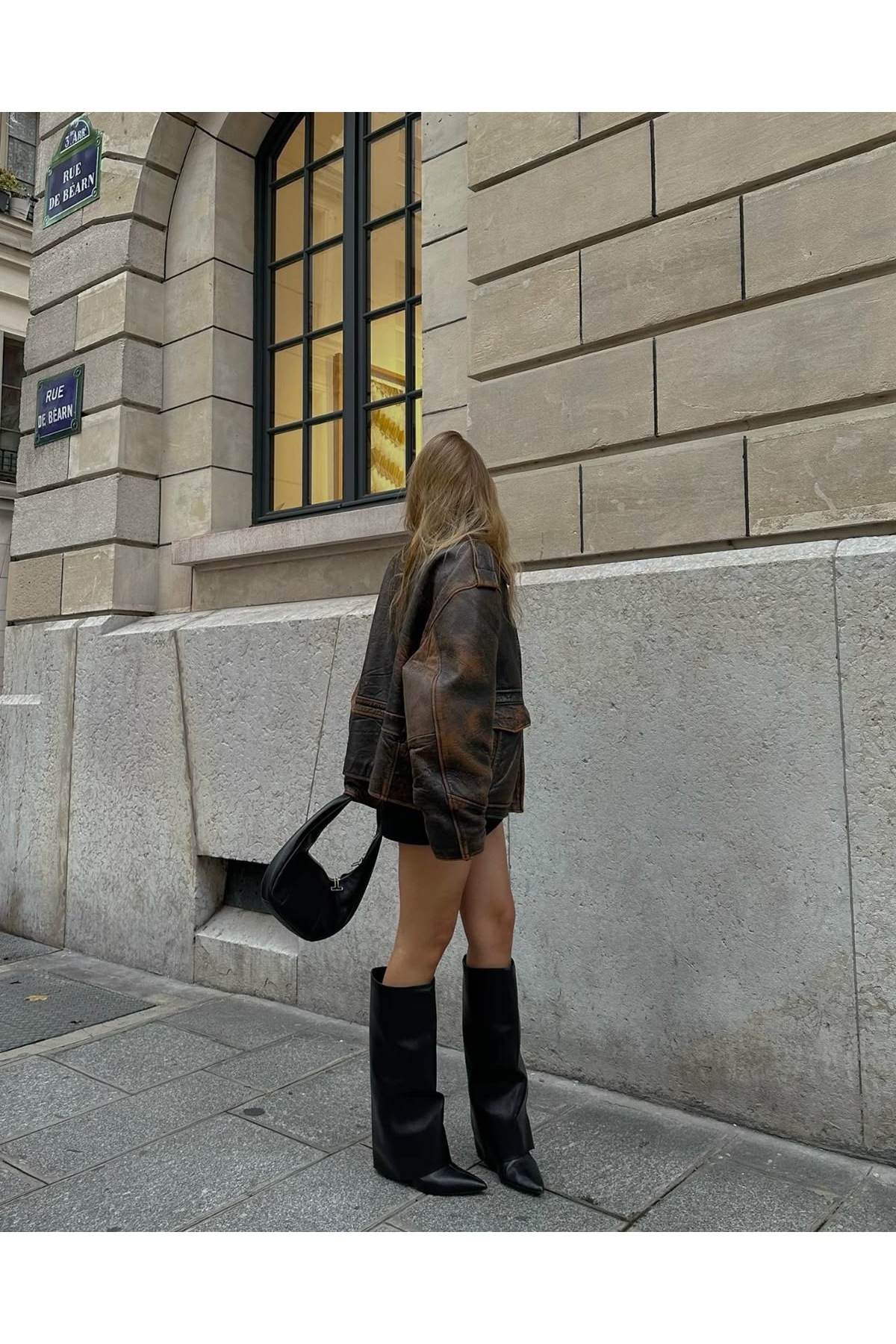 MYVOLANTE  Kadın Tozluk Detaylı Topuklu Siyah Çizme - Görsel 8