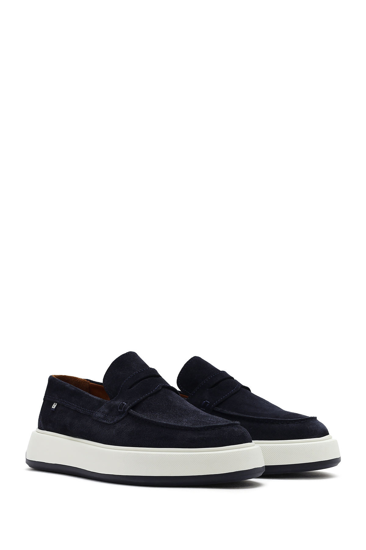 Derimod-Men's Navy Blue Suede Genuine Leather Casual Penny Loafer Shoes Casual Daily Shoes 25Sfd707310 3