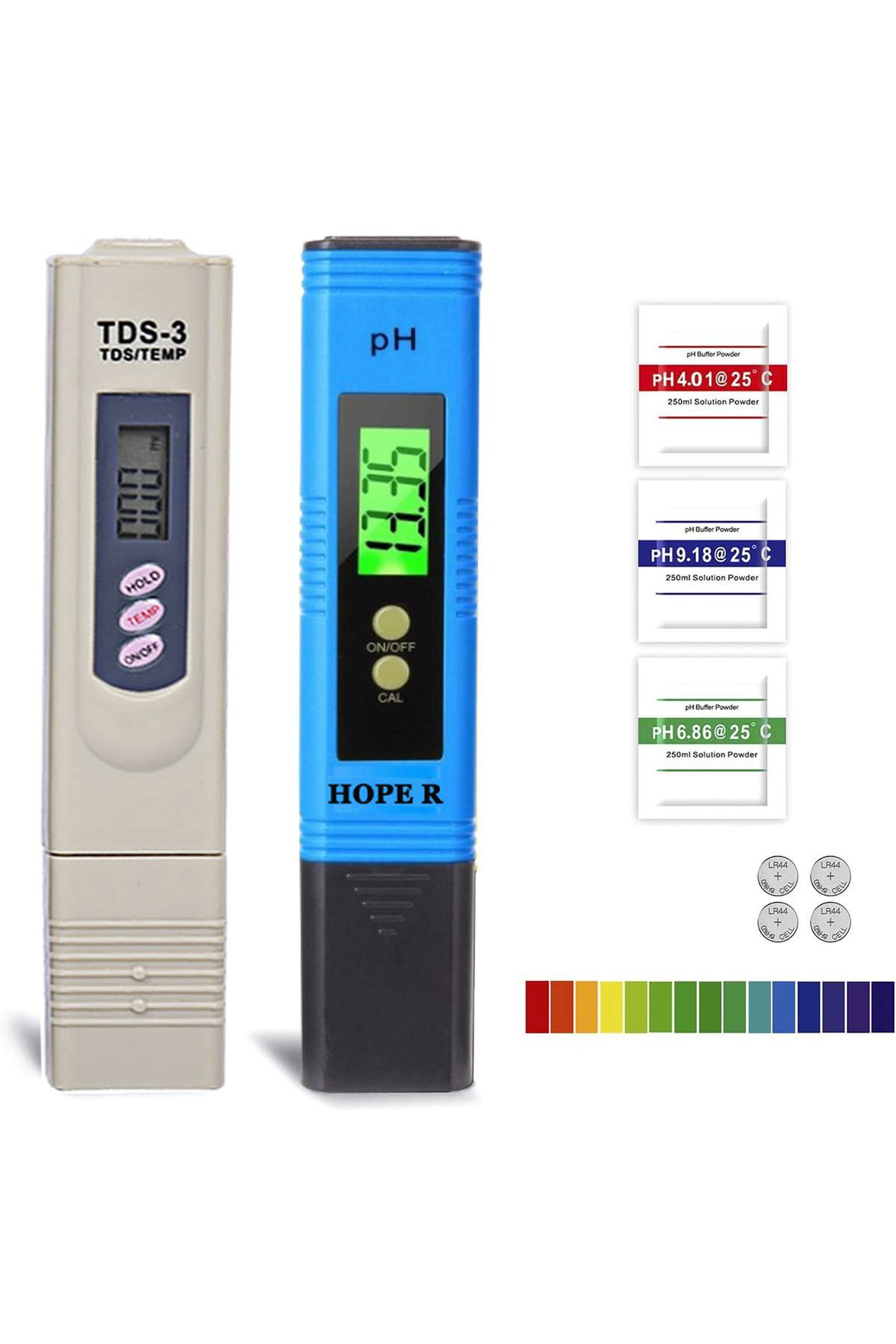 HOPE R-3-in-1 digital tester set, PH meter with automatic correction and TDS-3 for purity control and te 3