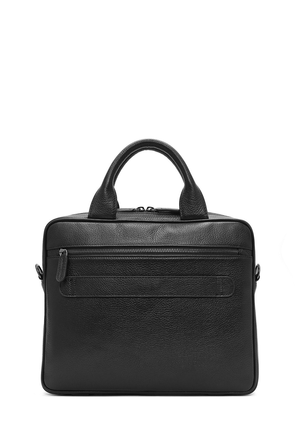 Derimod-Men's Black Long Strap Leather Briefcase 24Wbd3405Ft 4