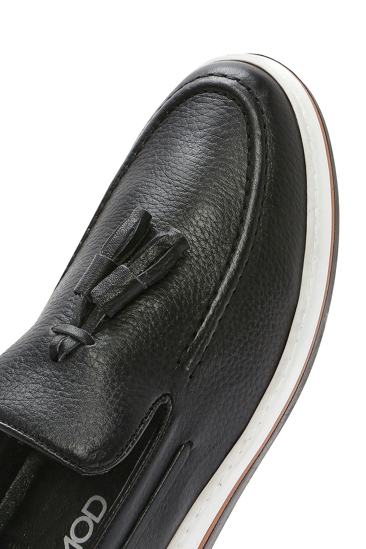 Derimod-Men's Black Tassel Genuine Leather Penny Loafer Shoes Casual Daily Shoes 25Sfd680418 8