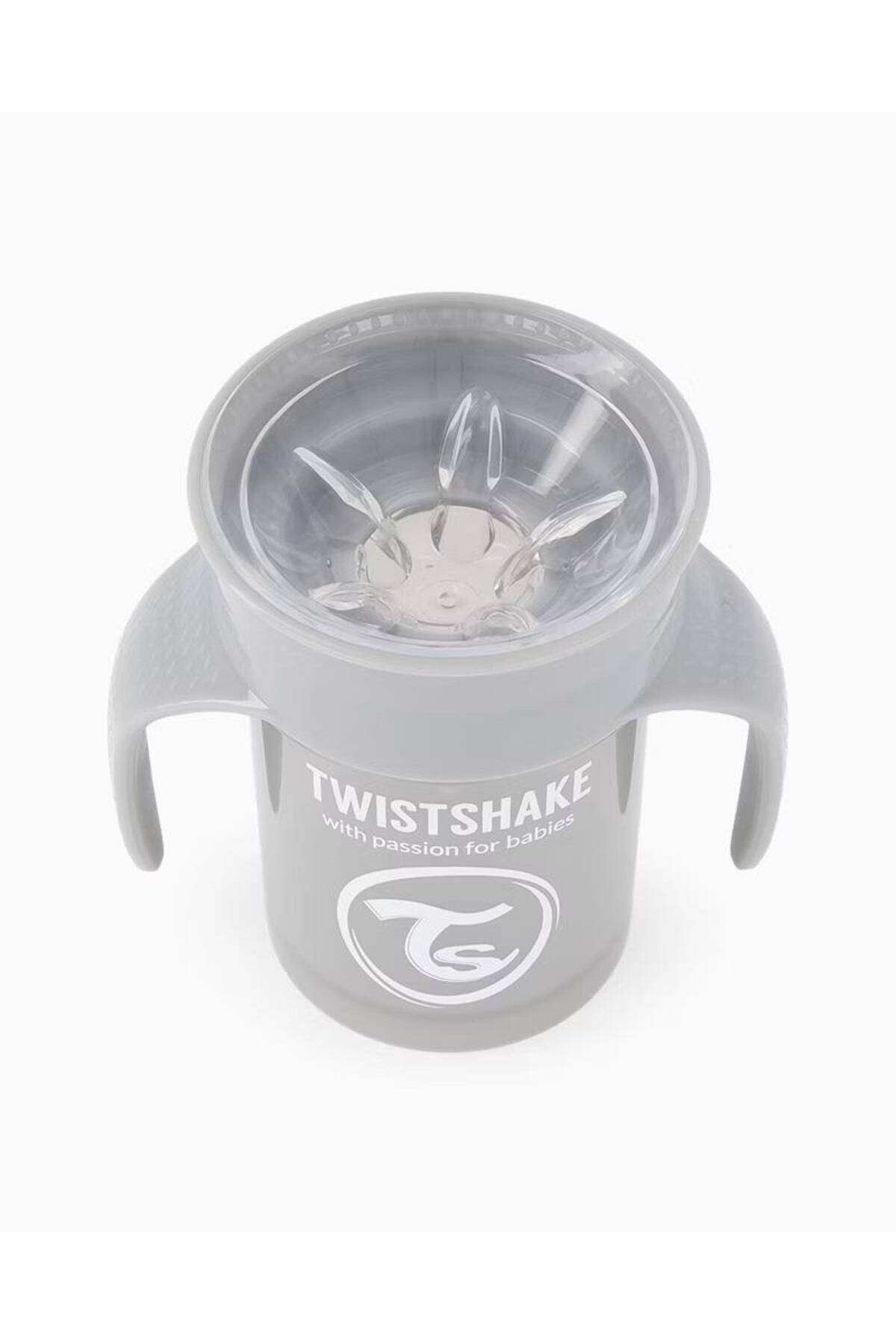 Twistshake Gri 360° Dökülmez Alıştırma Bardağı (6+ Ay) (230 ml) fotoğrafı 2 (önizleme)