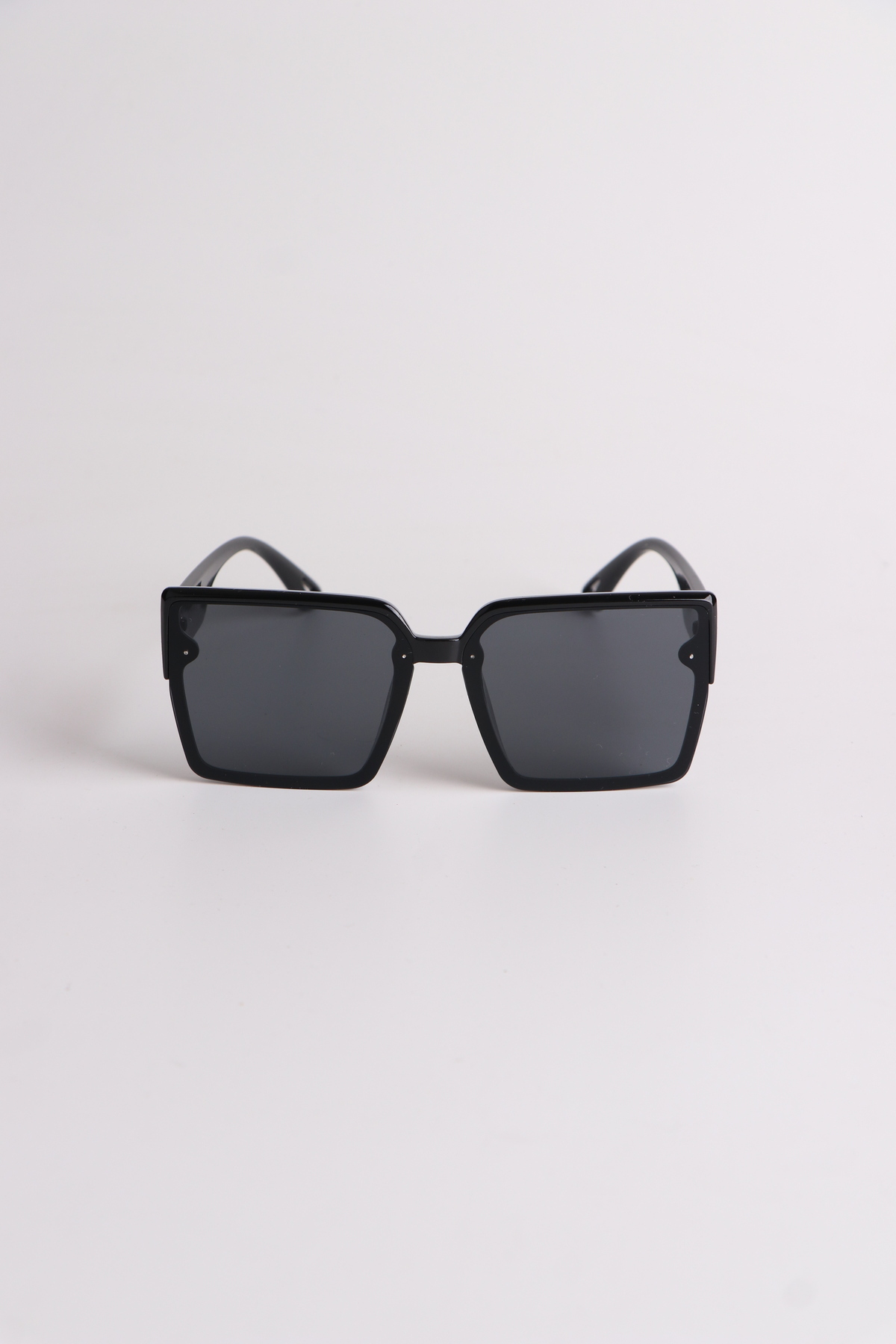 Chunky Frame Mılan Unısex Siyah Kare Lüx Güneş Gözlüğü görsel 4