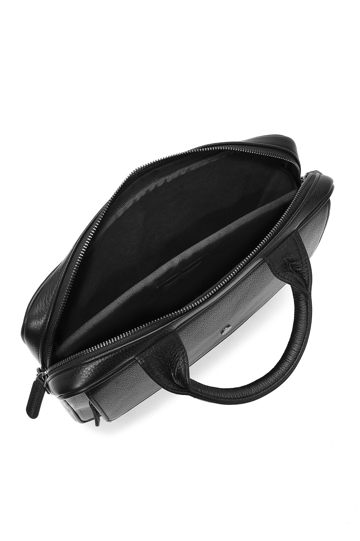 Derimod-Men's Black Long Strap Leather Briefcase 24Wbd3405Ft 7