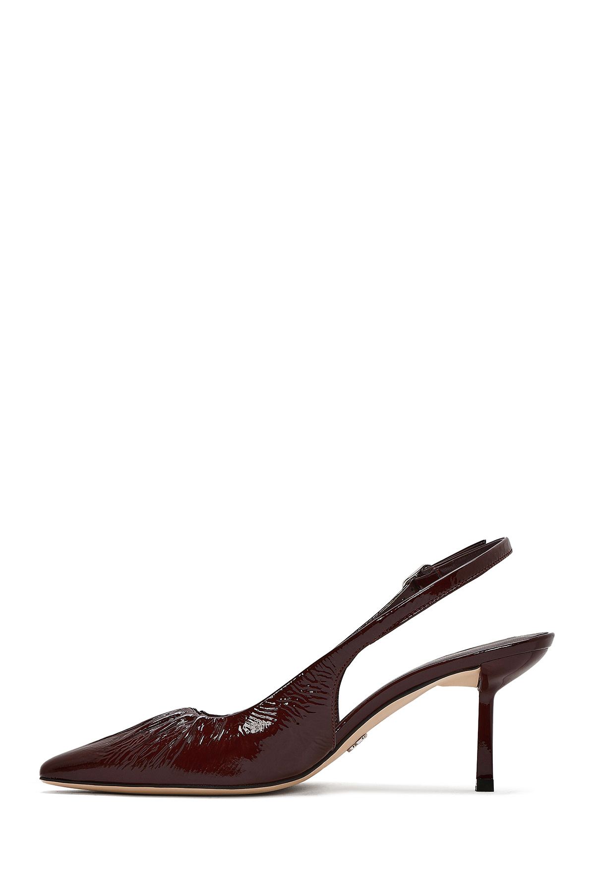 Derimod-Women's Burgundy Open Back Thin Heeled Leather Shoes 25Sfd120916 4